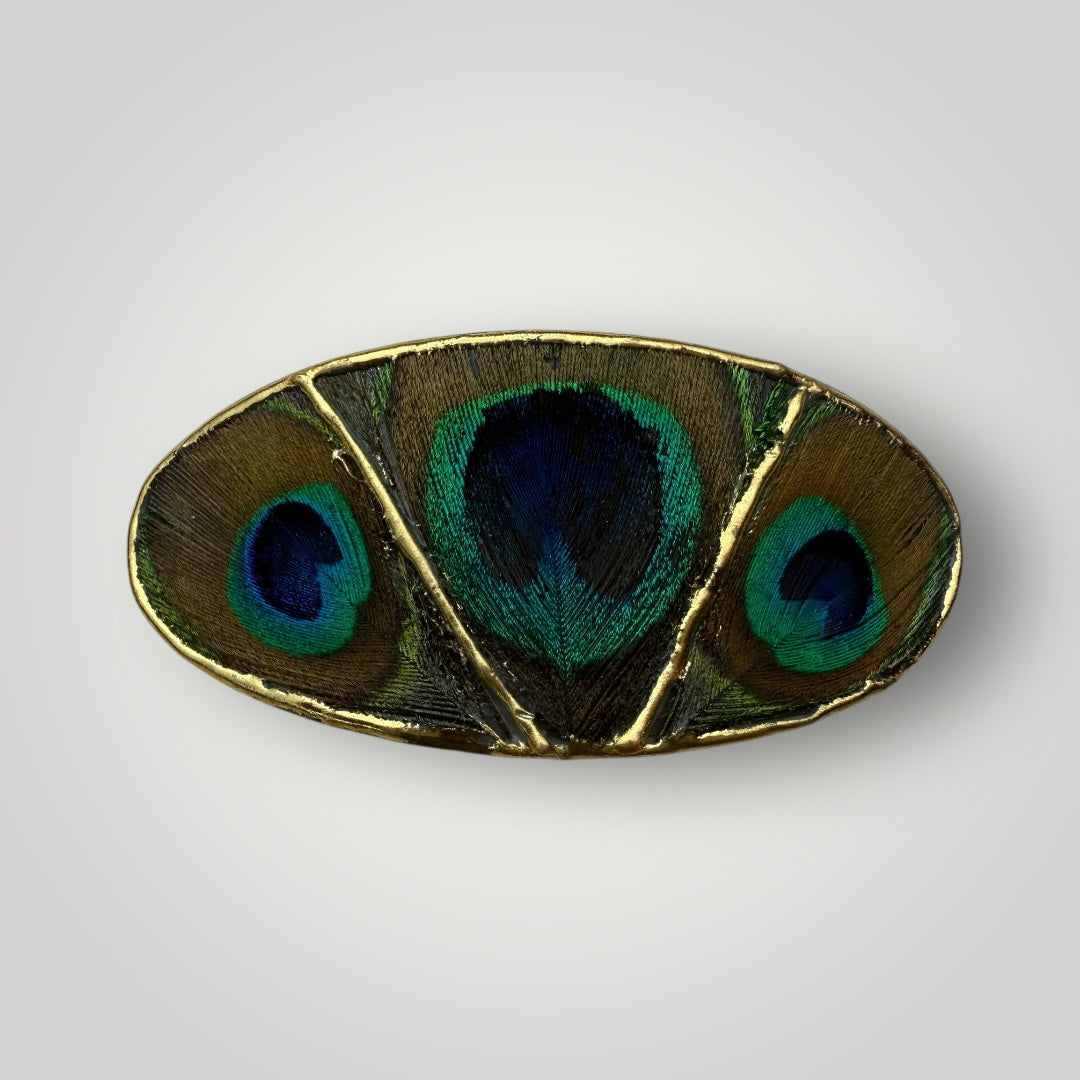 Barrette Peacock's Feather Collection | Handcrafted Feather art