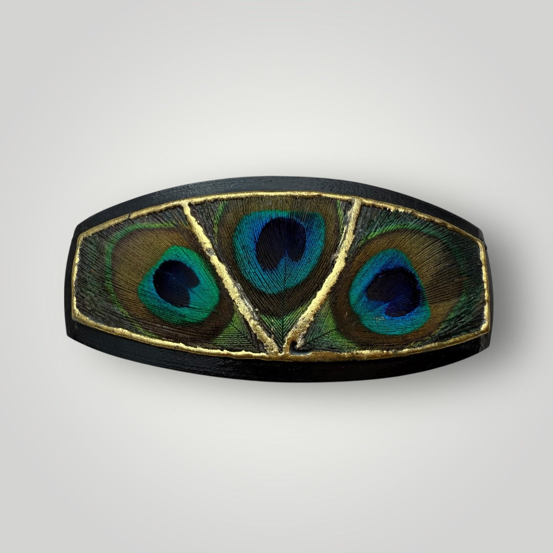 Barrette Peacock's Feather Collection | Handcrafted Feather art
